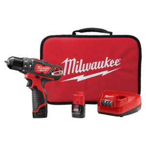 2408-22 KIT INALÁMBRICO DE 1 HERRAMIENTA ROTOMARTILLO DE 3/8?  M12 CON CARBONES 12 VOLTIOS ION DE LITIO CON DOS BATERÍAS CP 1.5 AMP + CARGADOR + ESTUCHE DE ALMACENAJE