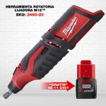 2460-20 HERRAMIENTA ROTATORIA / LIJADORA  M12 HERRAMIENTA SOLA + 48-11-2401 BATERIA COMPACTA 1.5 REDLITHIUM M12