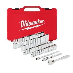 48-22-9004 Juego de trinquete con boca de 1/4? y dados SAE y métricos, 50 unidades