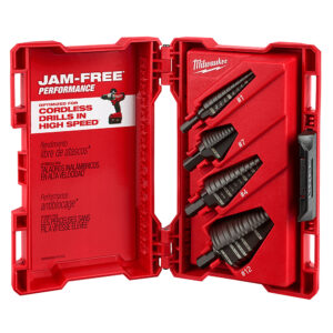 48-89-9223 KIT DE BROCAS ESCALONADAS DE 4 PIEZAS (1) DEL #1, (1) DEL #4, (1) DEL #7 Y (1) DEL  #12, CON ESTUCHE DE TRANPORTE